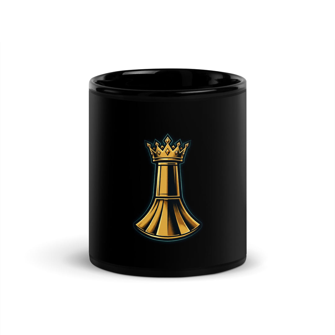One Family Mug – Salute! — One Family merch, crowned mic emblem, black and gold