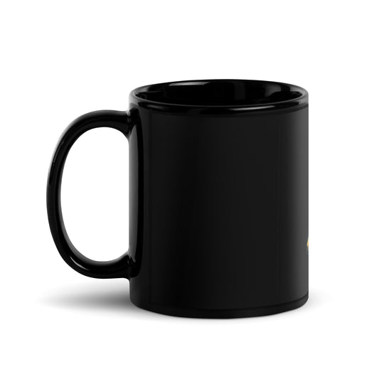 One Family Mug – Salute! — One Family merch, crowned mic emblem, black and gold