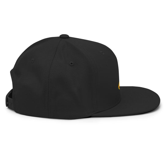 Pawn to King Snapback — One Family — One Family merch, gold crowned king emblem embroidered, black and gold