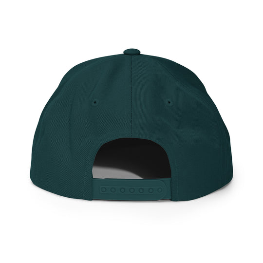 Pawn to King Crown Snapback — One Family (Deep Teal) — One Family merch, gold crowned pawn emblem embroidered, spruce and gold