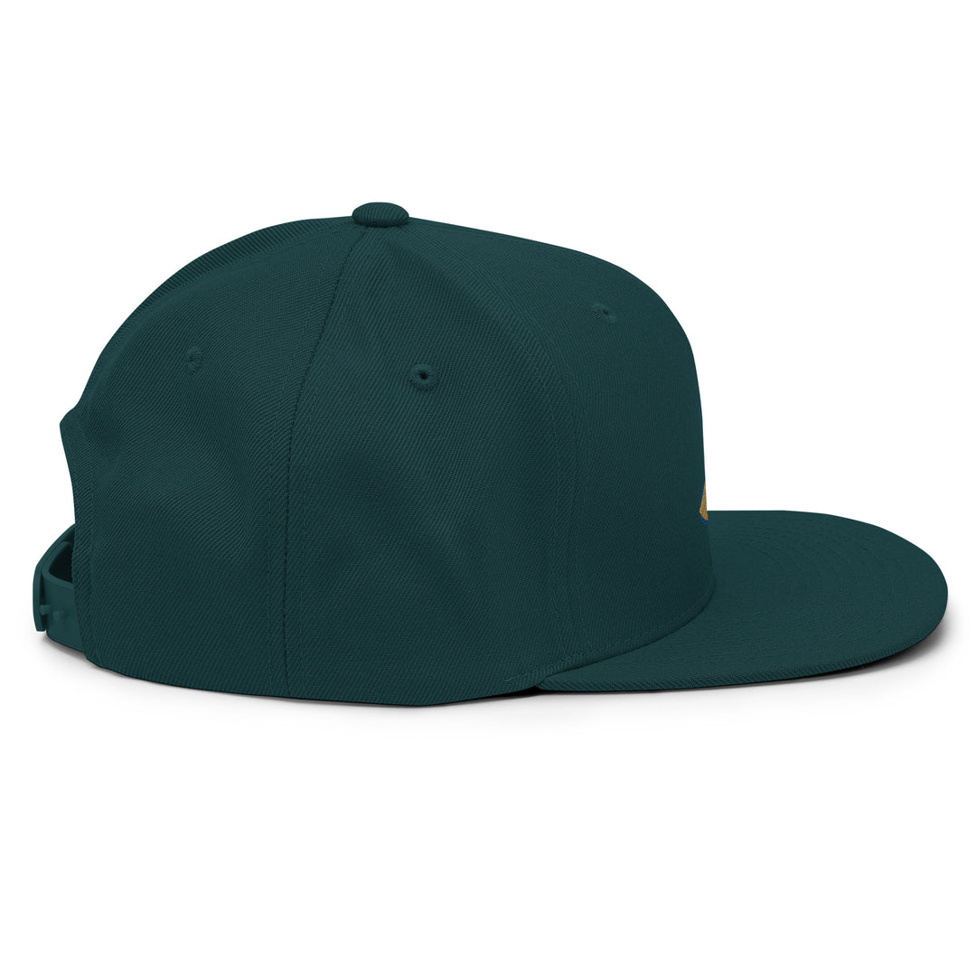 Pawn to King Crown Snapback — One Family (Deep Teal) — One Family merch, gold crowned pawn emblem embroidered, spruce and gold