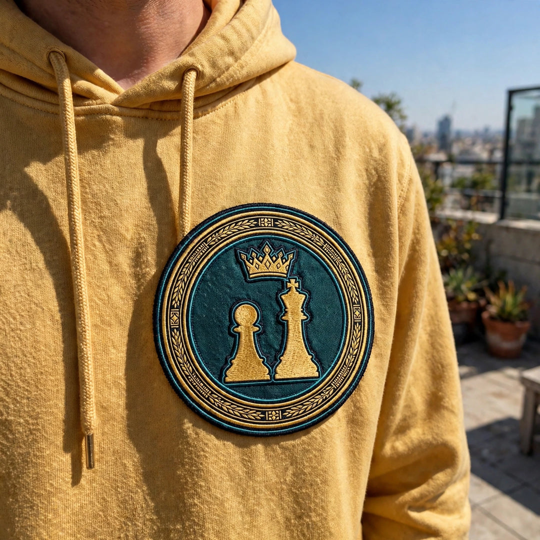 One Family Duo Seal Hoodie Gold Gold Marks — realistic lifestyle photo