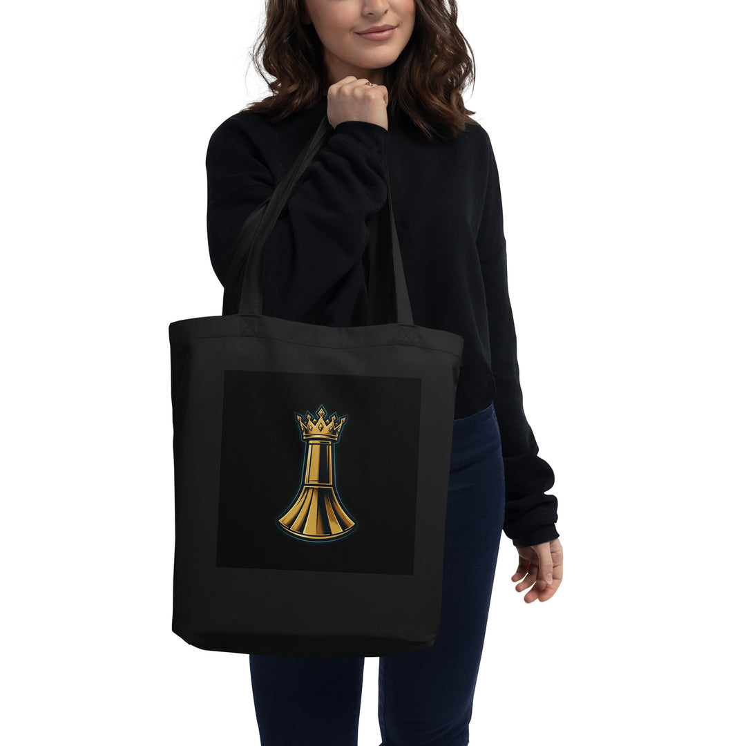 One Family Tote — One Family merch, crowned mic emblem, black and gold
