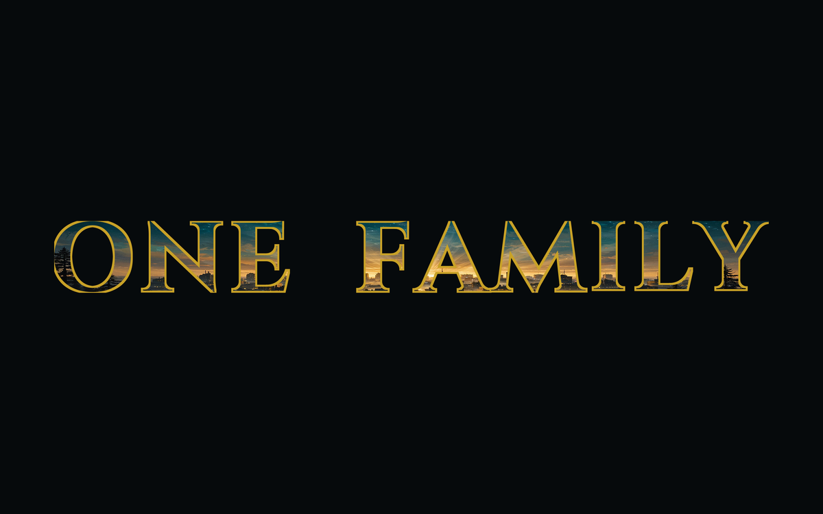 ONE FAMILY woven letters main lettering C v3