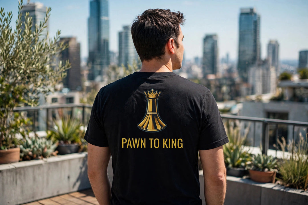 Pawn to King Tee — realistic lifestyle photo