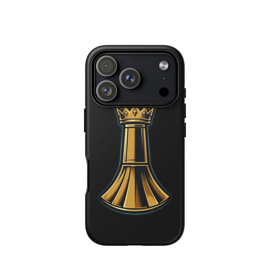 Pawn to King Phone Case — One Family — One Family merch, gold crowned king emblem, black and gold