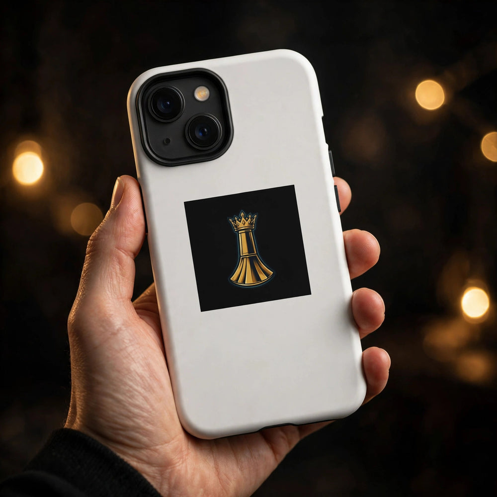 One Family Tough Phone Case — One Family merch, crowned mic emblem, black and gold