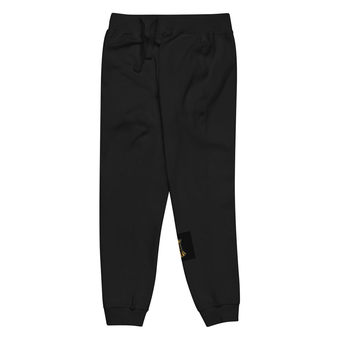 One Family Joggers – All Day Every Day — One Family merch, crowned mic emblem, black and gold