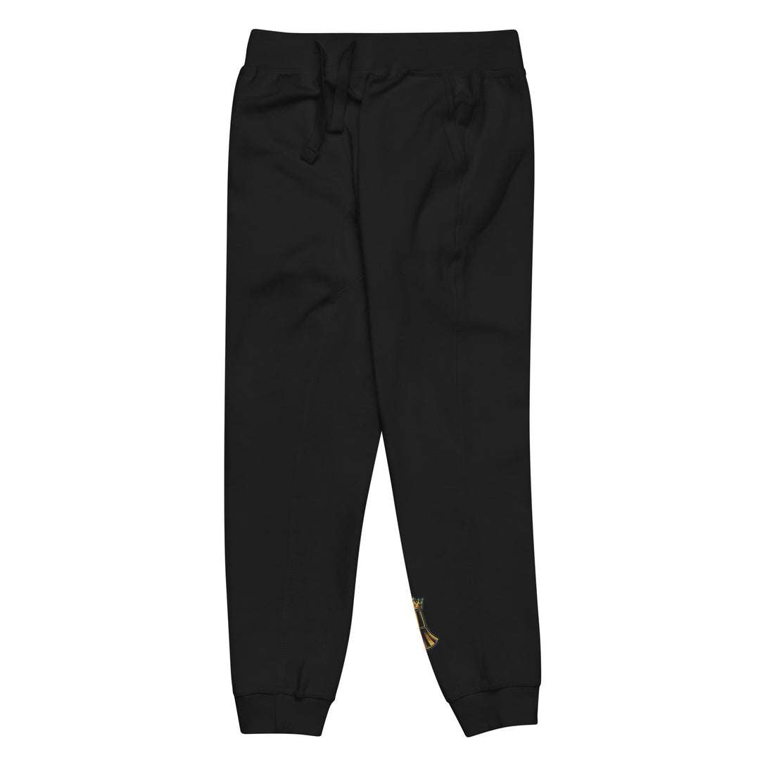 Pawn to King Joggers — One Family — One Family merch, gold crowned king emblem, black and gold