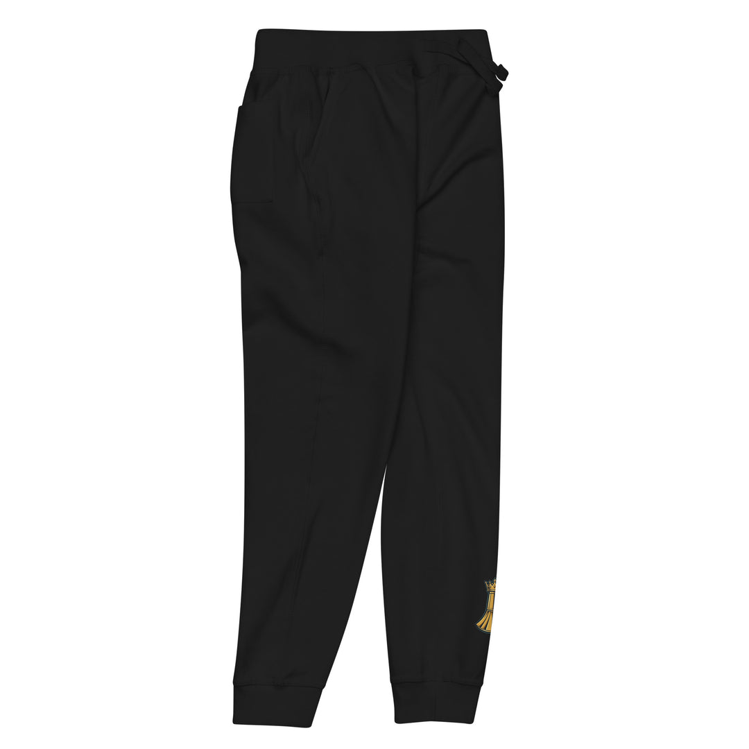 Pawn to King Joggers — One Family — One Family merch, gold crowned king emblem, black and gold