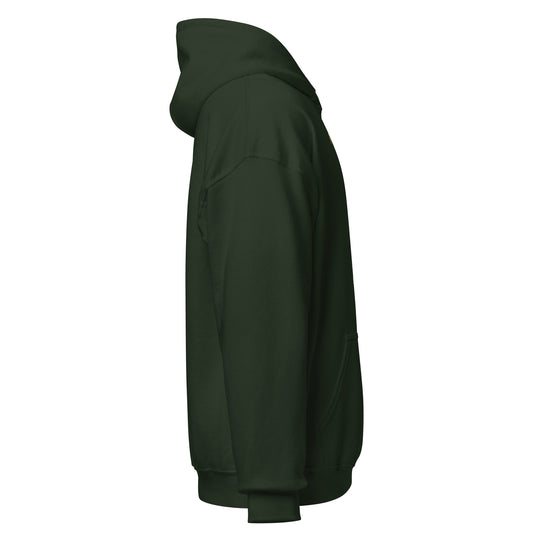 Pawn to King Crowned Pawn Hoodie — One Family (Deep Teal) — One Family merch, gold crowned pawn emblem, forest green and gold